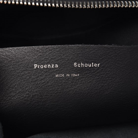 Proenza Schouler Pebbled Calfskin Medium Zip Hobo Black 15 of 20