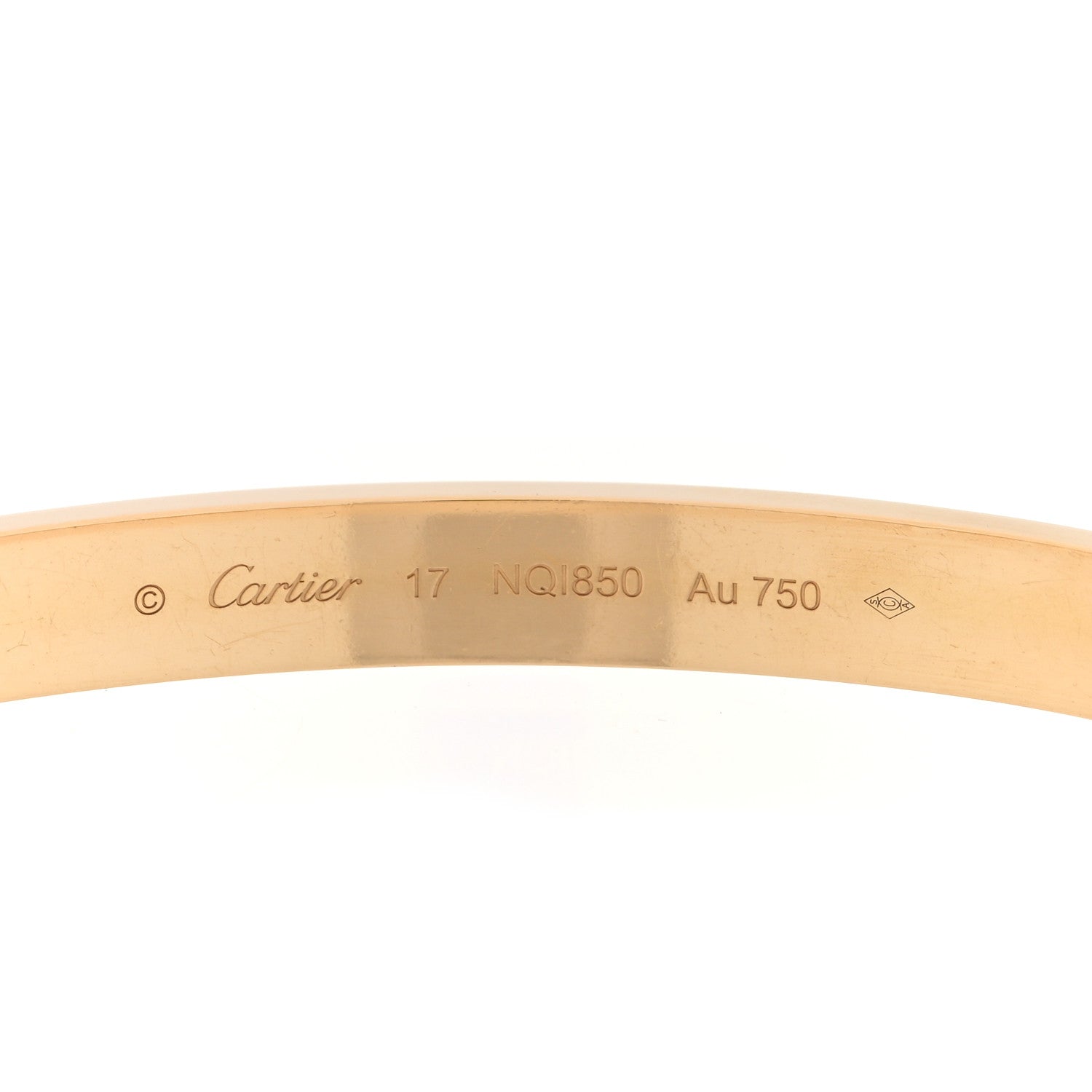 Cartier 18K Yellow Gold LOVE Bracelet 17 3 of 7