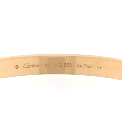 Cartier 18K Yellow Gold LOVE Bracelet 17 3 of 7