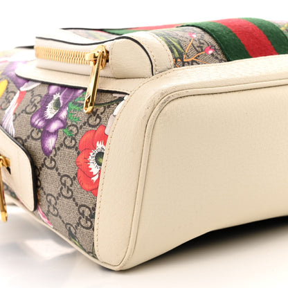 Gucci GG Supreme Monogram Flora Web Small Ophidia Day Backpack White 11 of 12