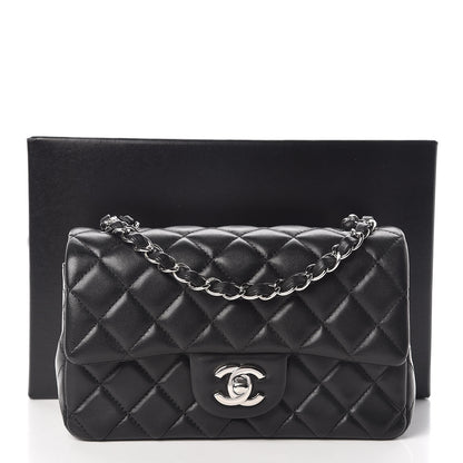 Chanel Lambskin Quilted Mini Rectangular Flap Black 10 of 10