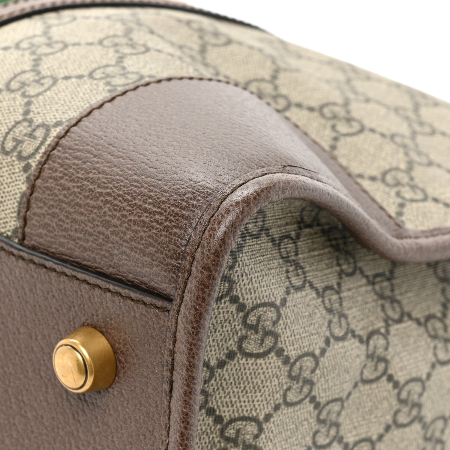 Gucci Soft GG Supreme Monogram Web Neo Vintage Duffle Bag Beige New Acero Crop 11 of 16