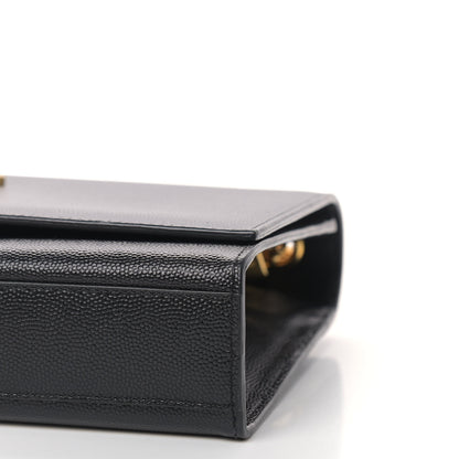 Saint Laurent Grain De Poudre Medium Classic Monogram Kate Satchel Black 10 of 10