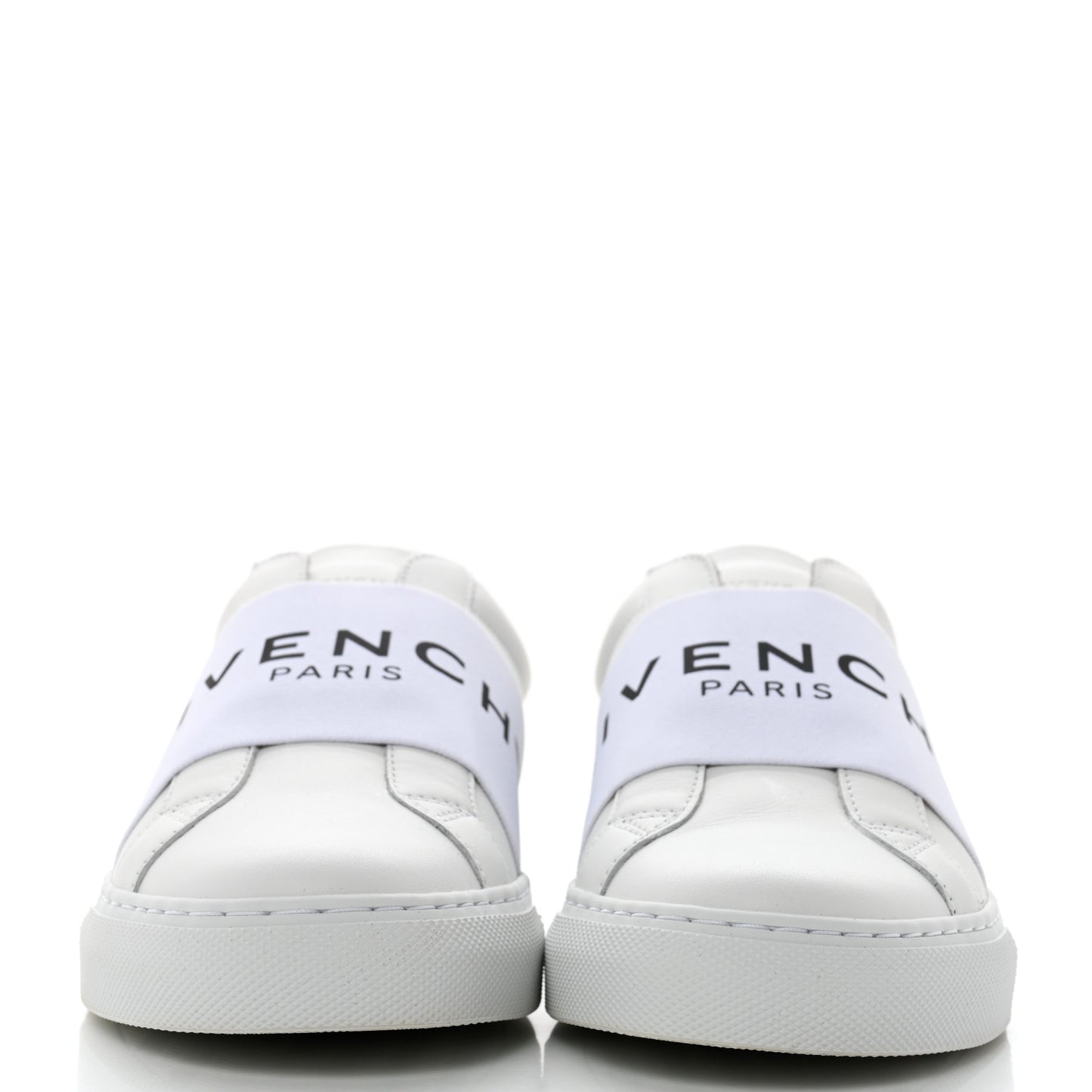Calfskin Band Logo Womens Urban Street Sneakers 36 White