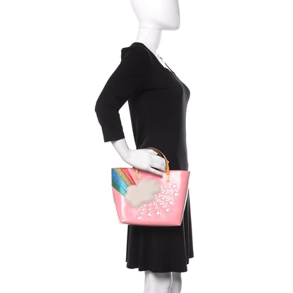 Gucci Calfskin Childrens Rainbow Tote Lotus Pink Crop Multicolor 2 of 10
