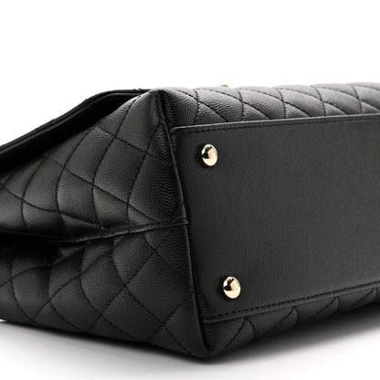Chanel Caviar Quilted Small Coco Handle Flap Black 9 of 12