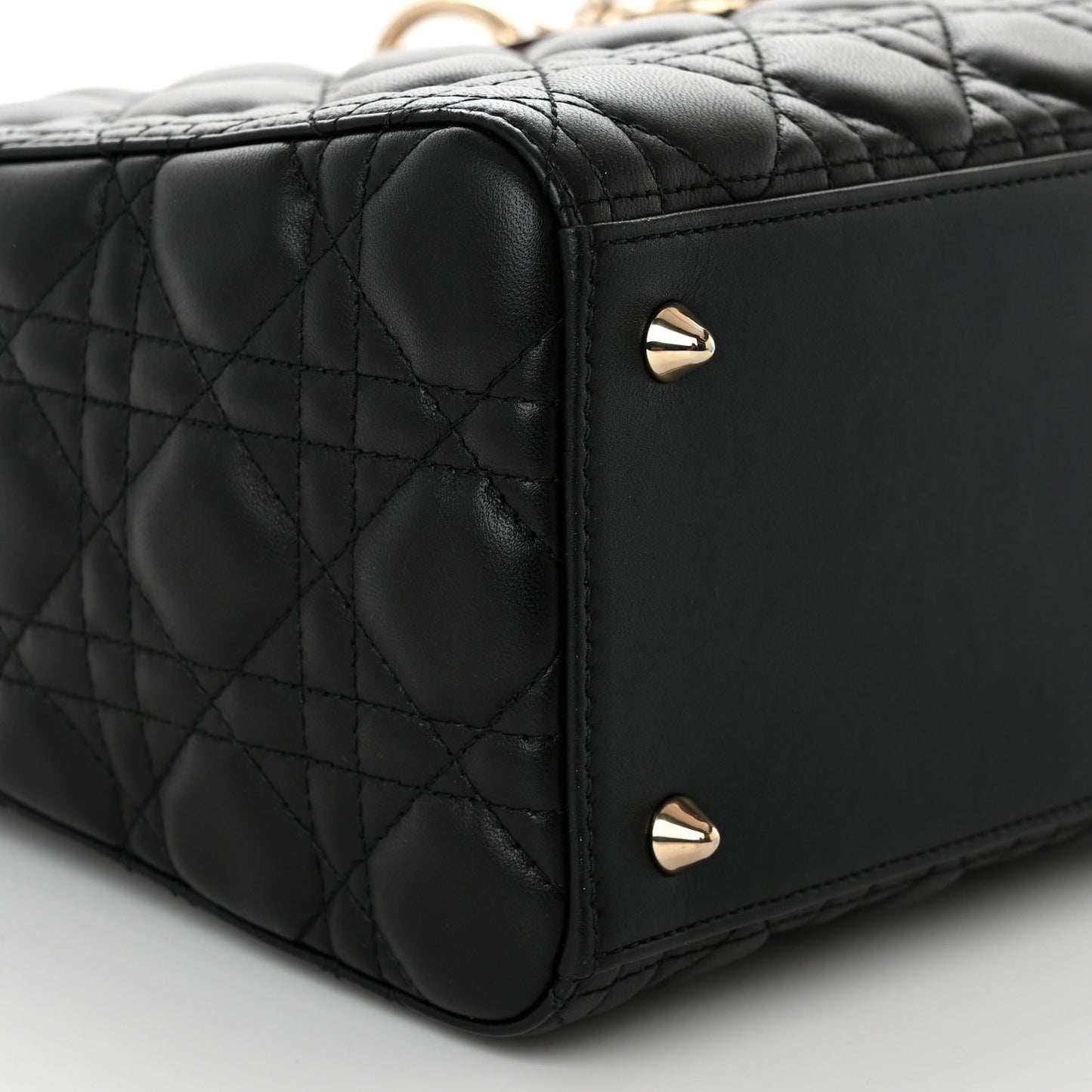 Lambskin Cannage Medium Lady Dior Black