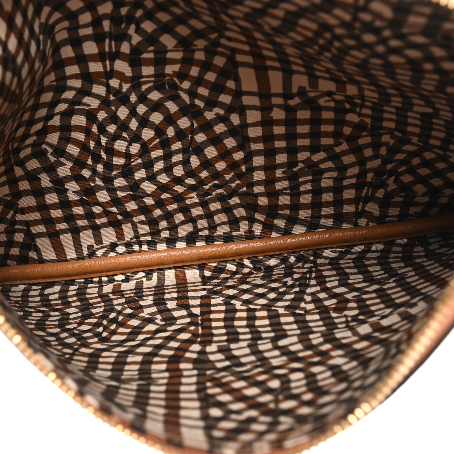 MCM Visetos Liz Shopper Tote Pouch Cognac 5 of 9