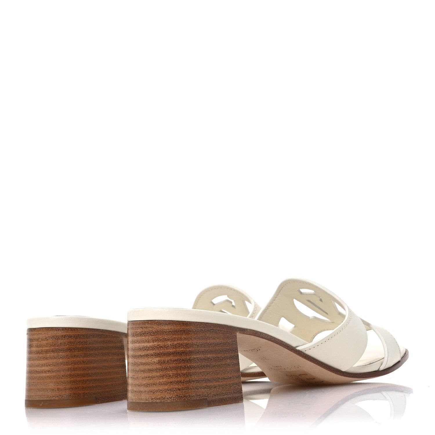 Louis Vuitton Calfskin LV Isola Mules 38 White 5 of 9