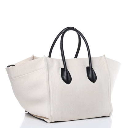 Celine Washed Canvas Medium Phantom Luggage White 3 of 18