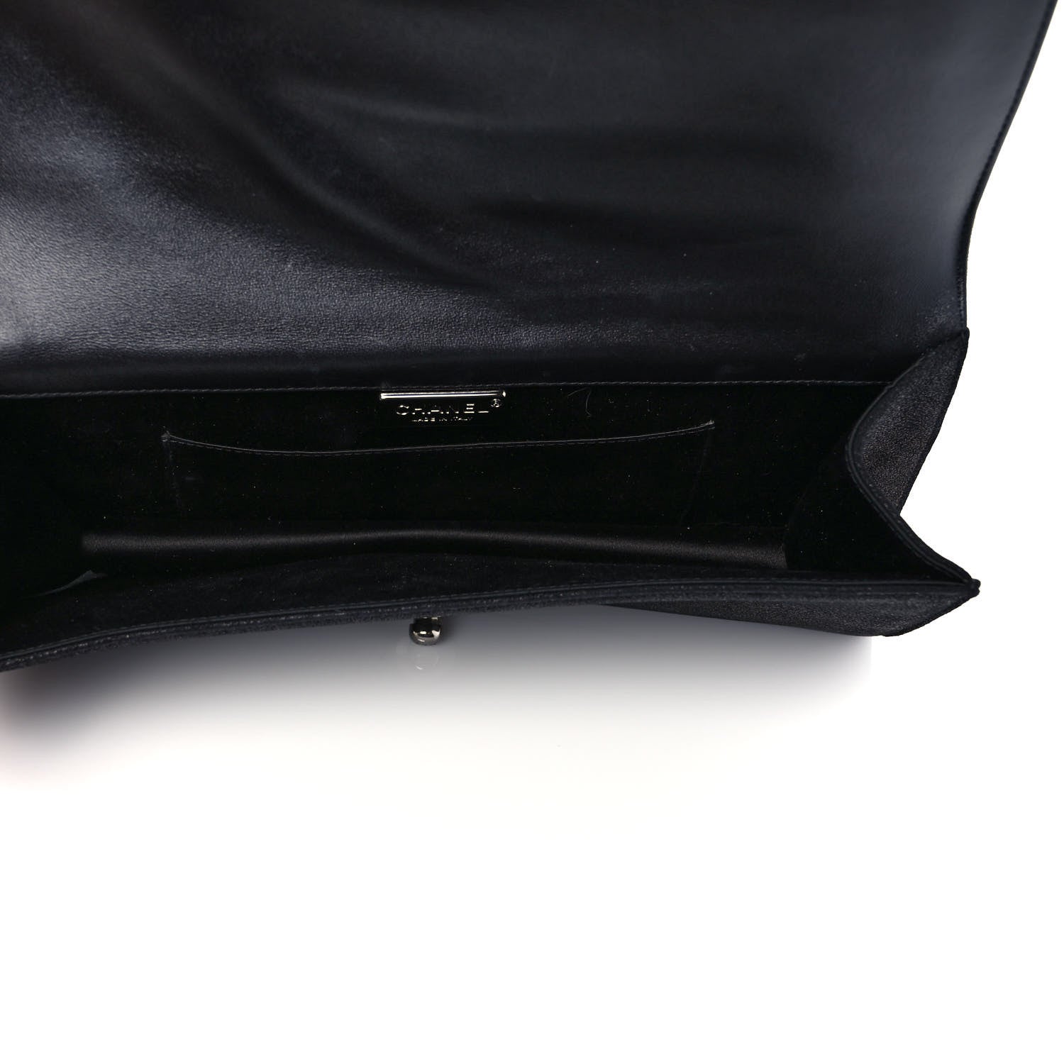 Chanel Iridescent Calfskin Python Crystal Boy Flap Clutch Black 5 of 8