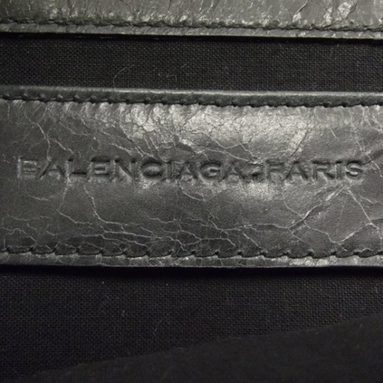 Balenciaga Agneau Giant Brogues Hardware Envelope Clutch Black 6 of 7