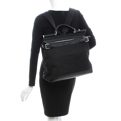 Dolce & Gabbana Canvas Calfskin Sicily Backpack Black 2 of 6