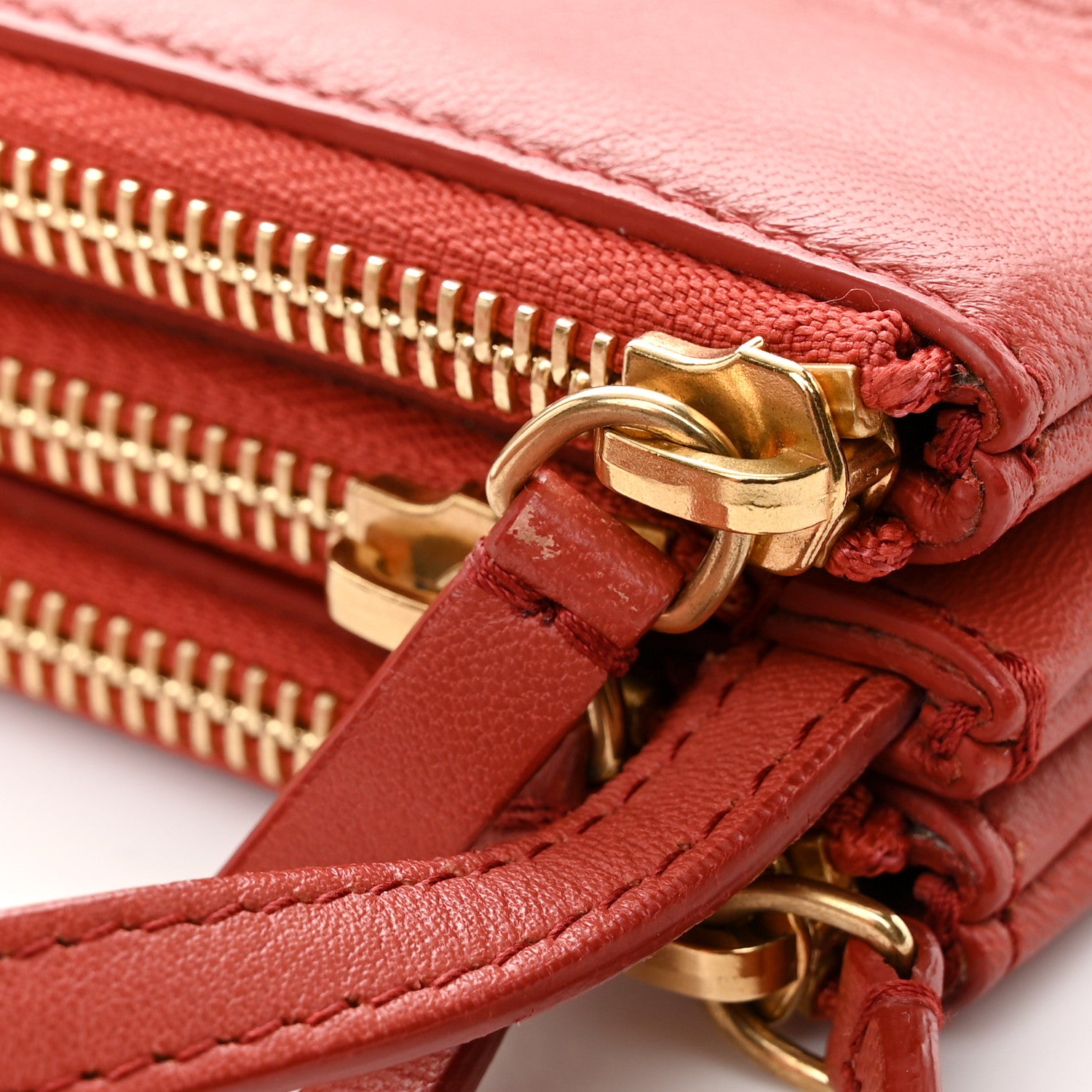 Celine Lambskin Large Trio Crossbody Bag Copper 14 of 14