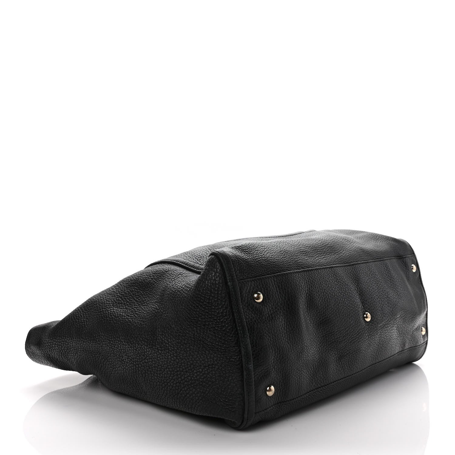 Gucci Pebbled Calfskin Large Soho Shoulder Bag Black 4 of 11