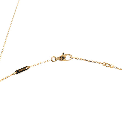 Van Cleef & Arpels 18K Yellow Gold Mother of Pearl Sweet Alhambra Pendant Necklace 4 of 7