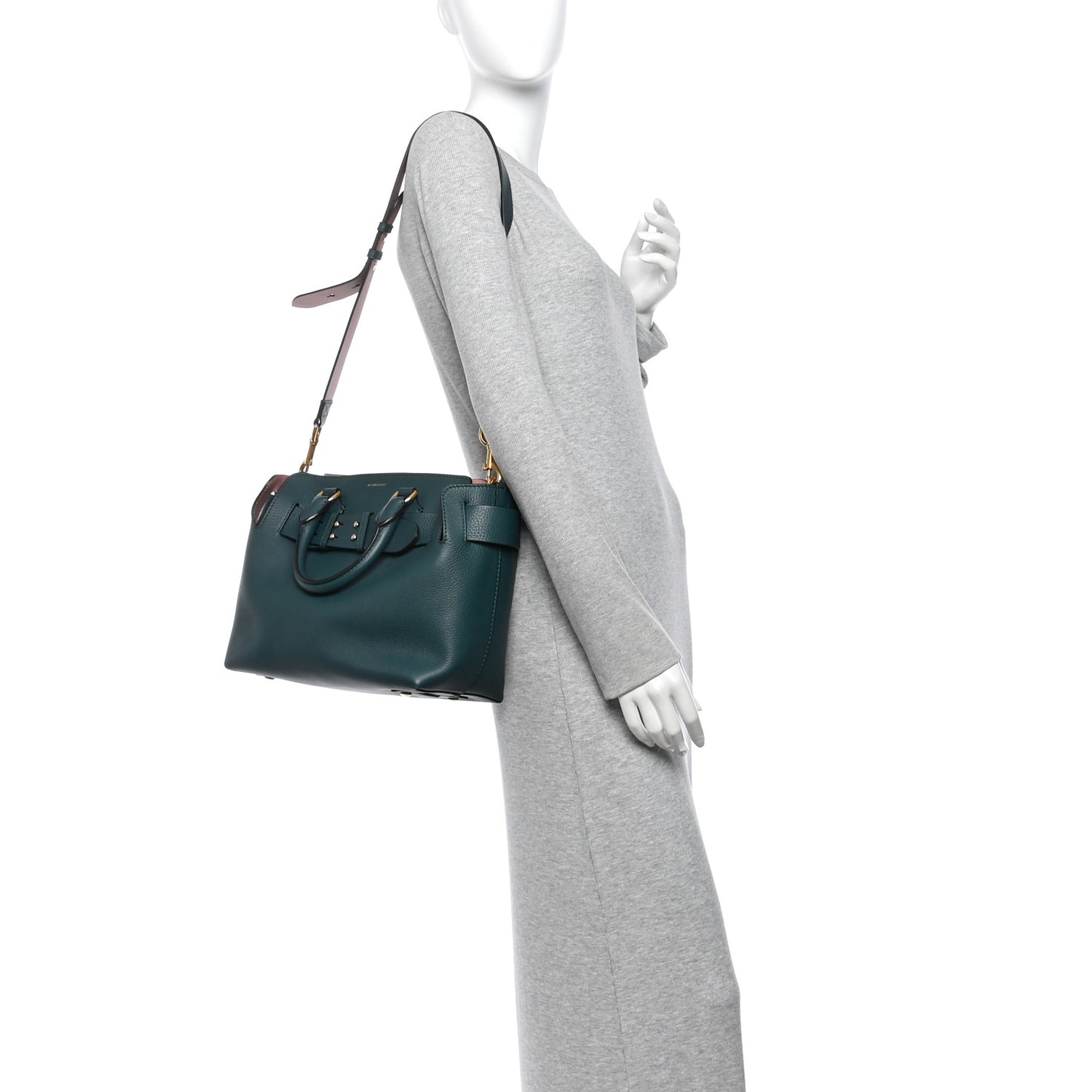Soft Grain Calfskin Small Belt Bag Dark Cyan