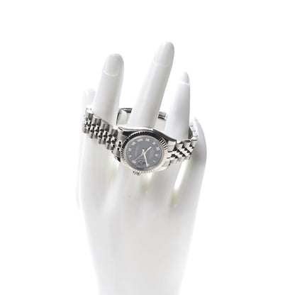 Rolex Stainless Steel 18K White Gold 26mm Oyster Perpetual Datejust Watch Blue Roman 179174 2 of 6