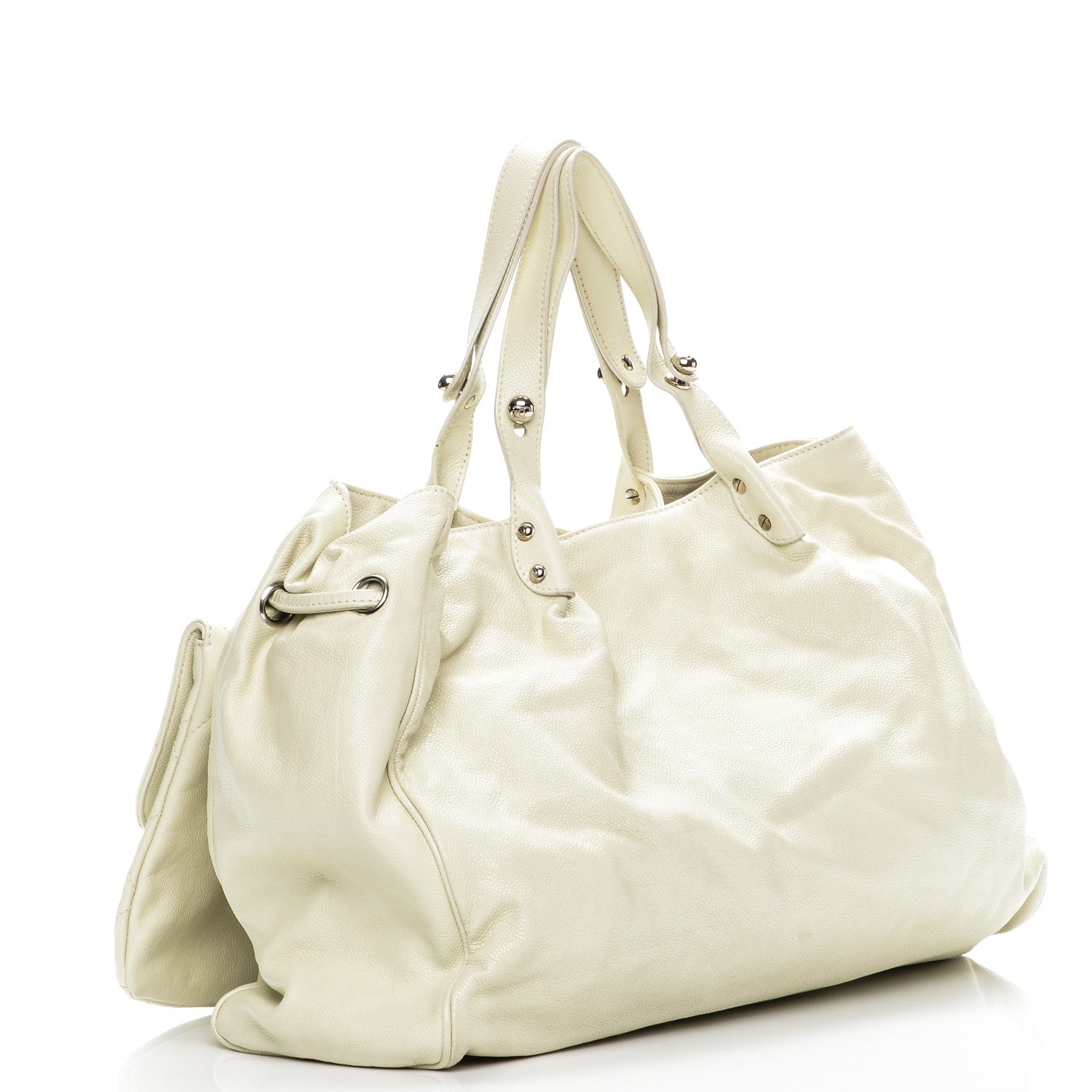 Chanel Caviar Pocket In The City Tote Ivory 3 of 9