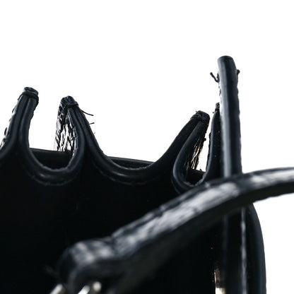 Saint Laurent Calfskin Crocodile Embossed Baby Sac De Jour Black 12 of 18