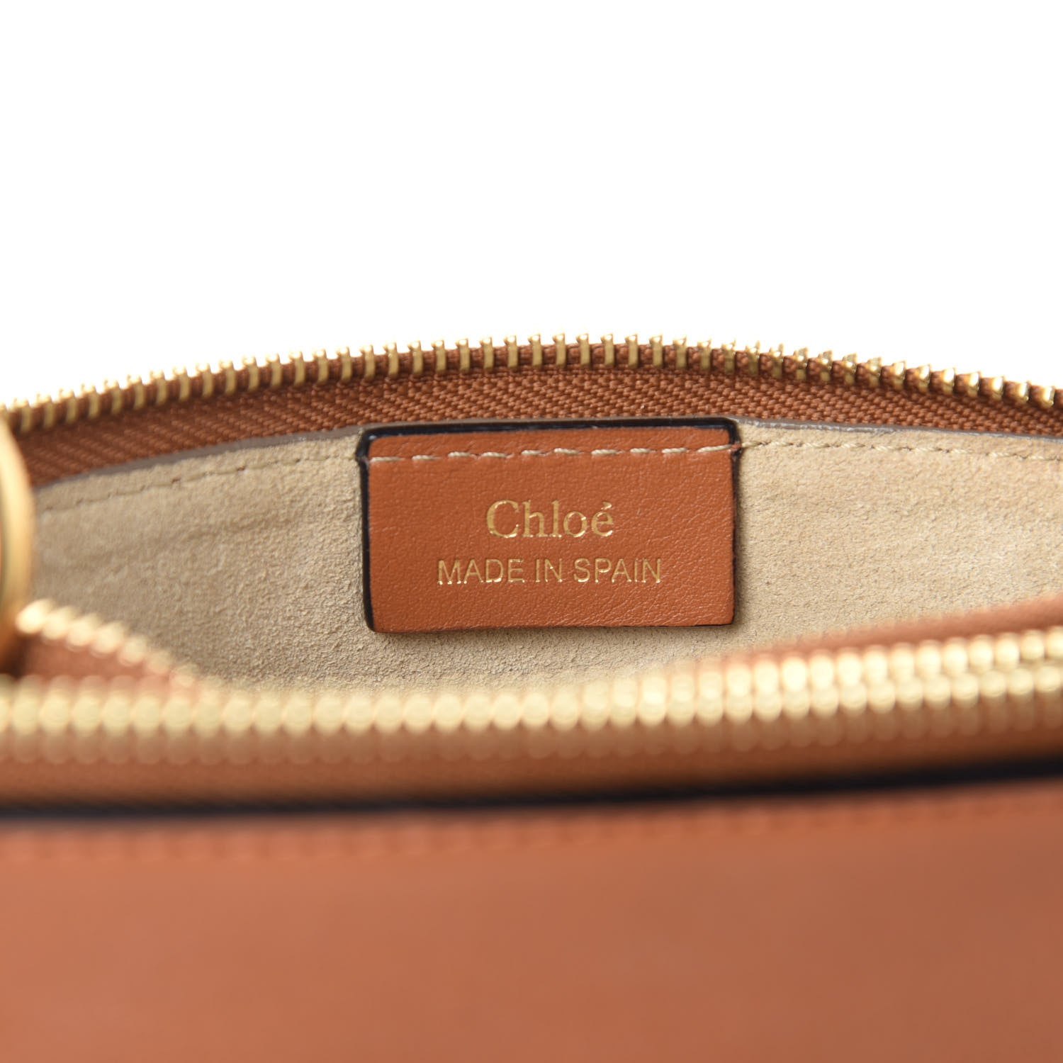 Chloe Calfskin Suede Rainbow Patchwork Small Jane Fringe Bag Caramel 8 of 10