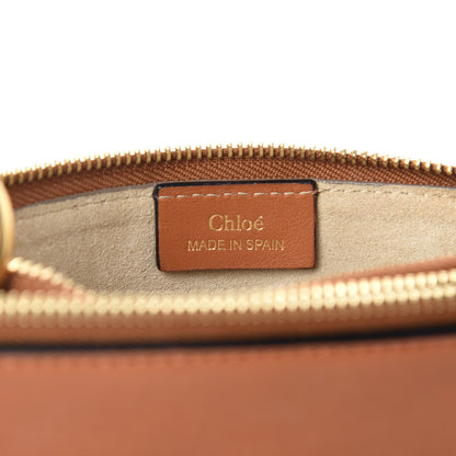 Chloe Calfskin Suede Rainbow Patchwork Small Jane Fringe Bag Caramel 8 of 10