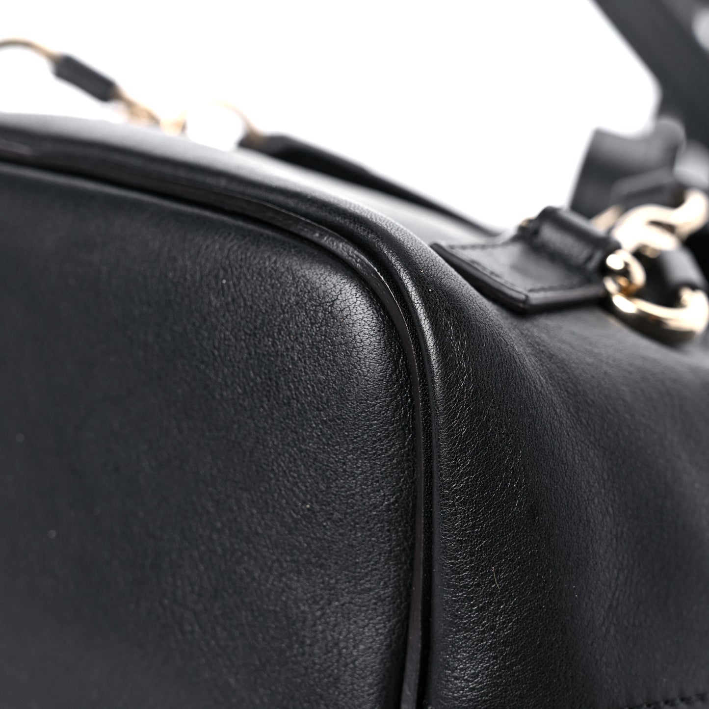 Suede Calfskin Small Faye Backpack Black