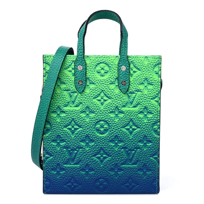 Louis Vuitton Taurillon Illusion Sac Plat XS Bleu Vert 1 of 8