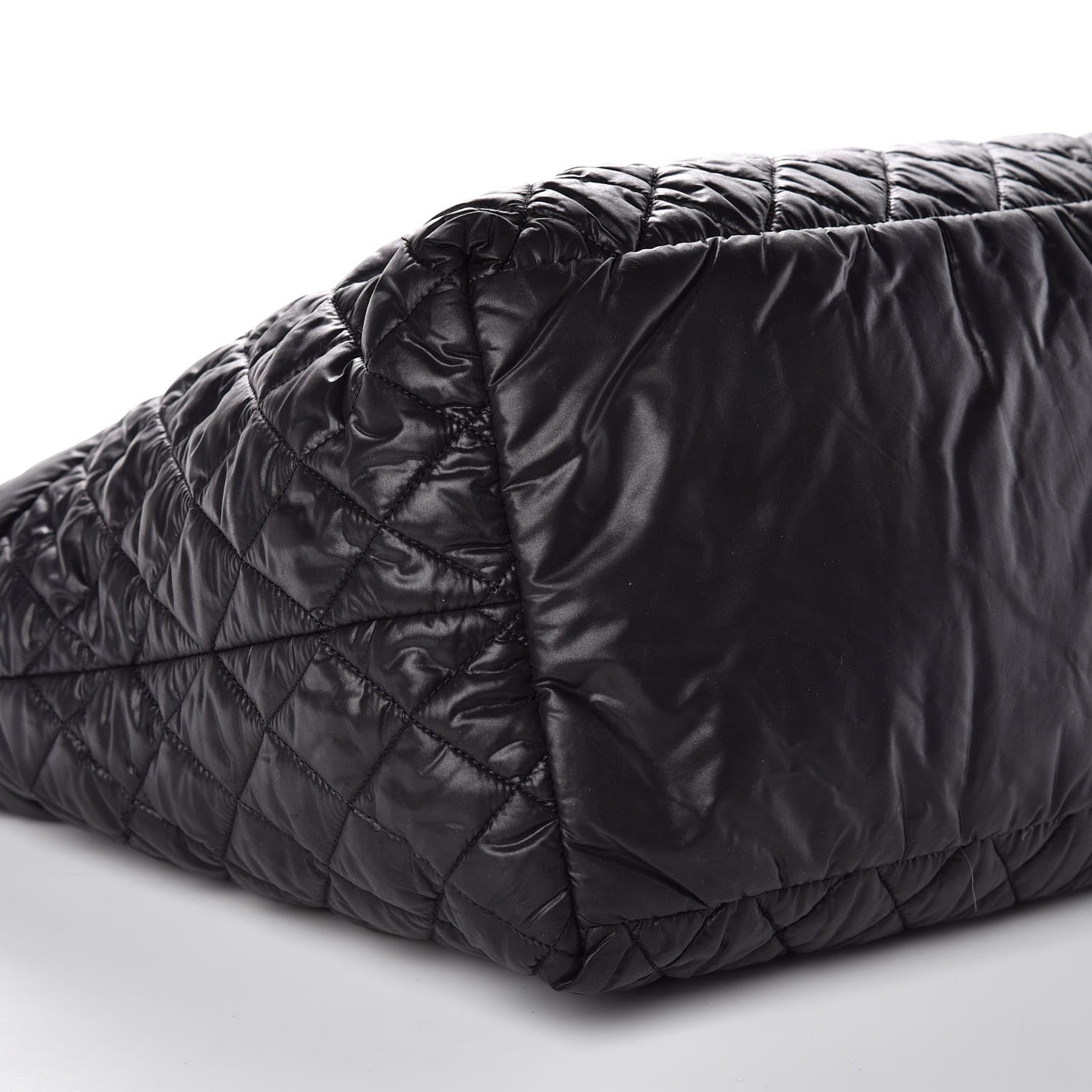 Chanel Nylon Quilted Large Coco Cocoon Tote Black 8 of 9