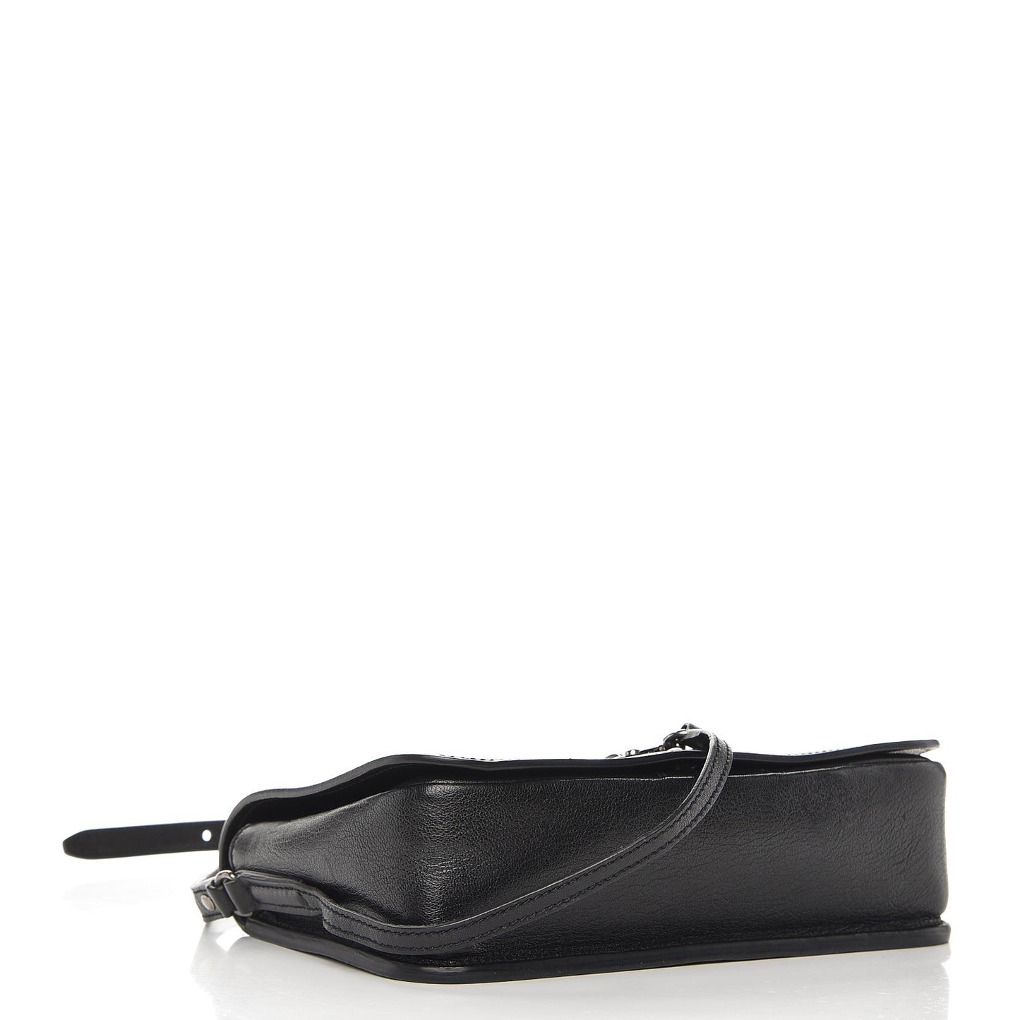 Lambskin Medium Charlotte Messenger Bag Black