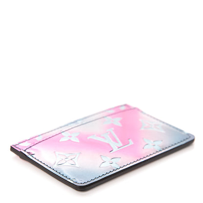 Louis Vuitton Metallic Vernis Card Holder Blue Pink 4 of 7