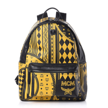MCM Visetos Baroque Print Medium Stark Backpack Black Sahara 1 of 8