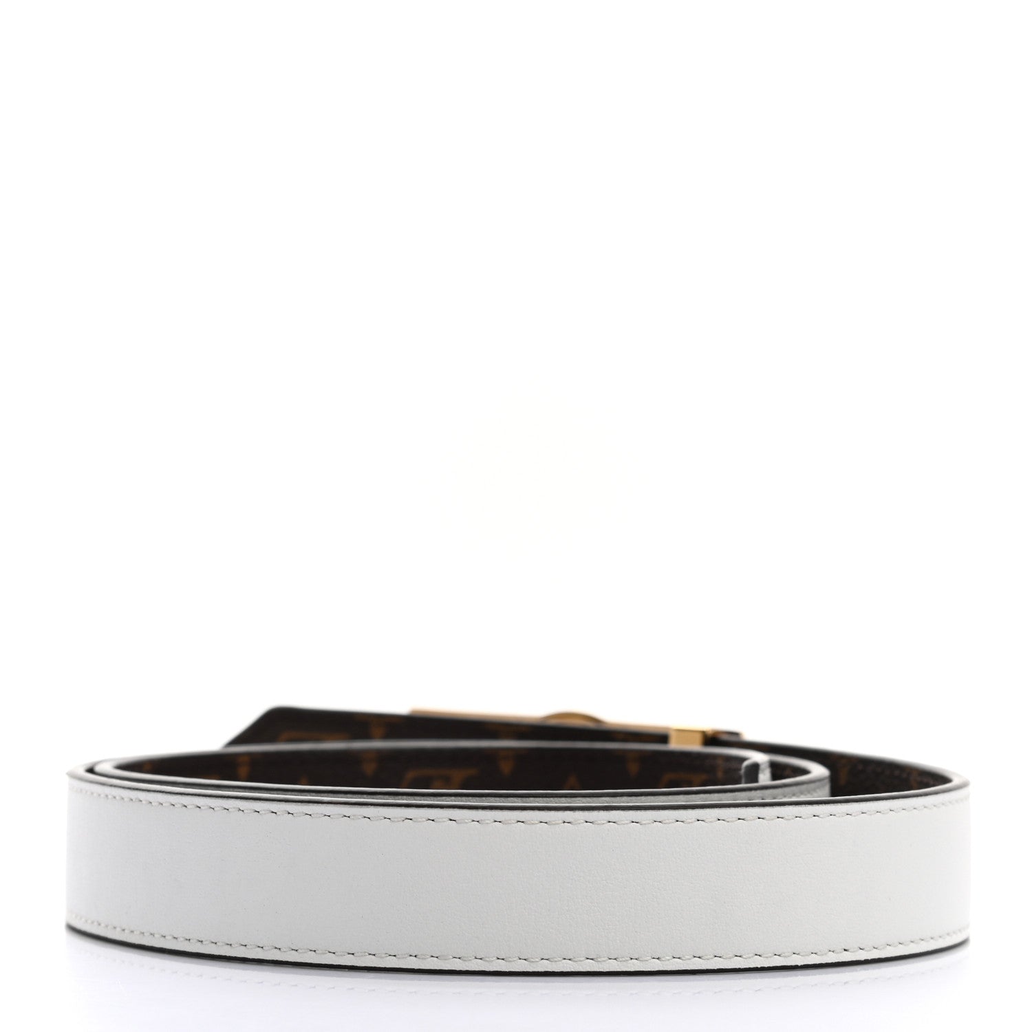 Louis Vuitton Monogram Dauphine 25mm Reversible Belt 85 34 Cream 3 of 7