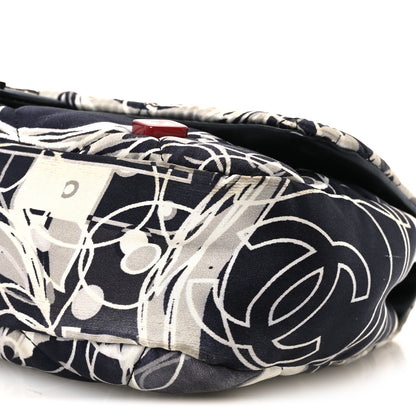 Chanel Satin Quilted Medium Kaleidoscope Flap Black White 11 of 11
