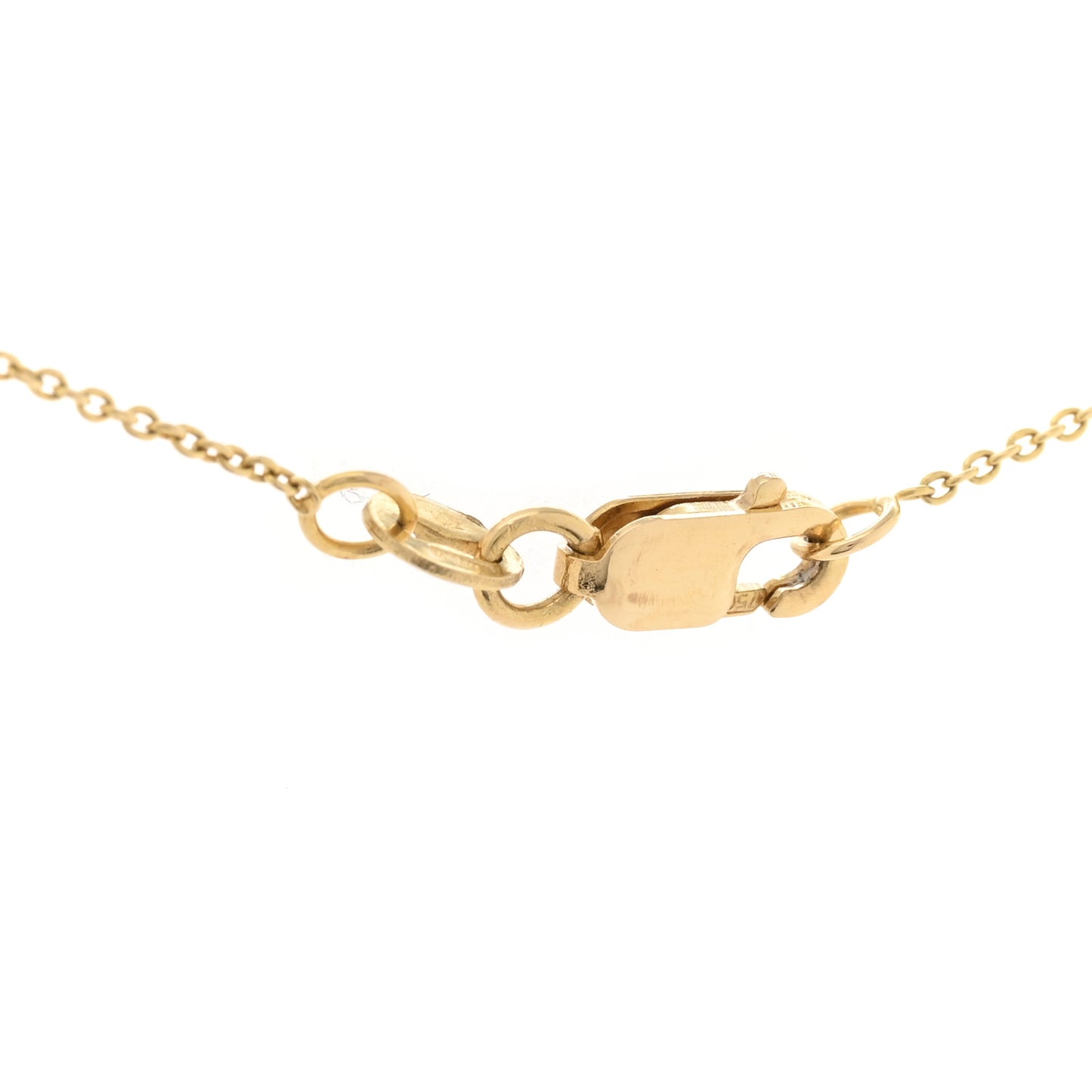 18K Yellow Gold Diamond Sideways Cross Necklace