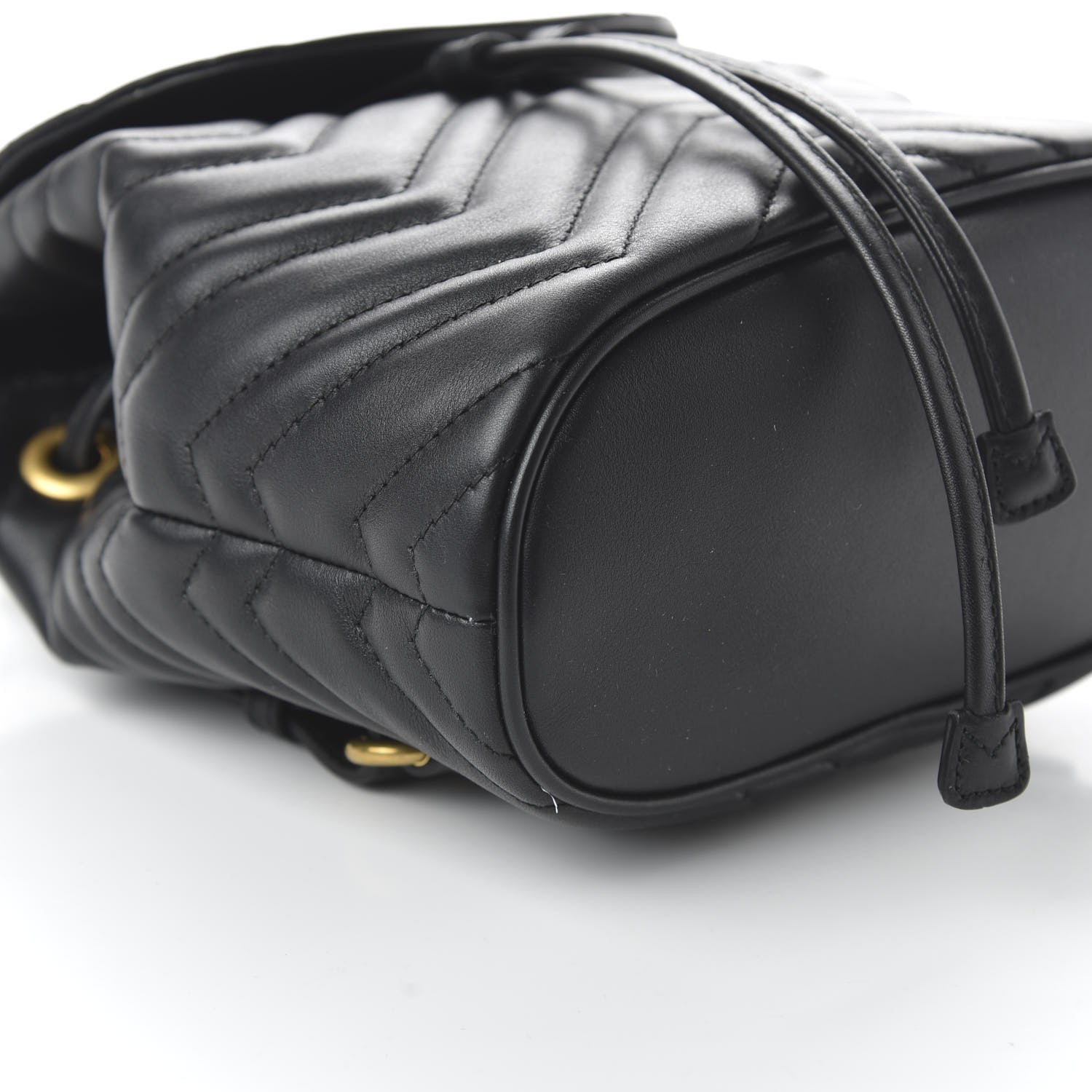 Gucci Calfskin Matelasse GG Marmont Flap Backpack Black 5 of 9