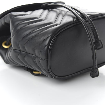 Gucci Calfskin Matelasse GG Marmont Flap Backpack Black 5 of 9