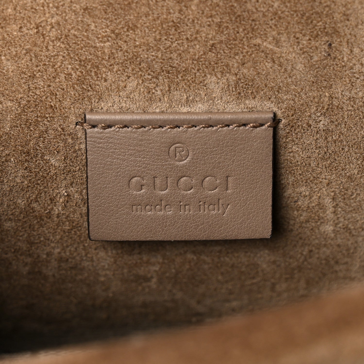 Gucci GG Supreme Monogram Suede Crystal Small Dionysus Shoulder Bag Beige Ebony Taupe 6 of 15