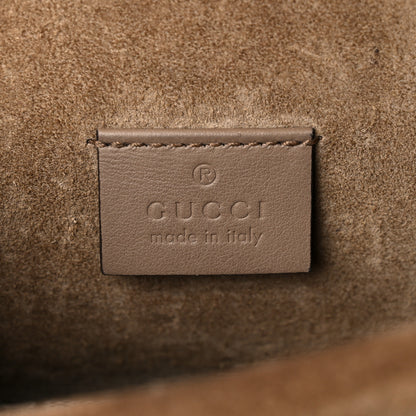 Gucci GG Supreme Monogram Suede Crystal Small Dionysus Shoulder Bag Beige Ebony Taupe 6 of 15
