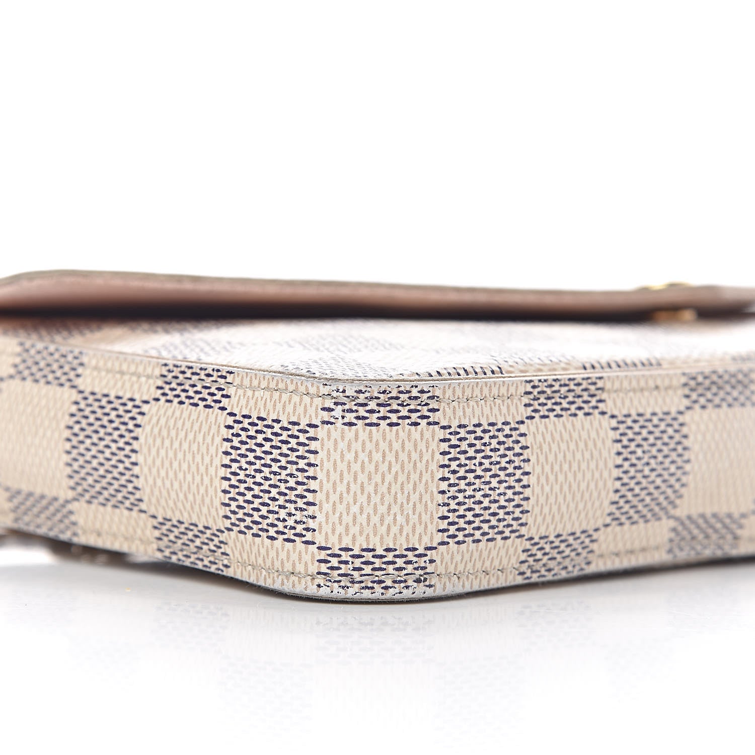 Louis Vuitton Damier Azur Pochette Felicie Chain Wallet Rose Ballerine 16 of 18