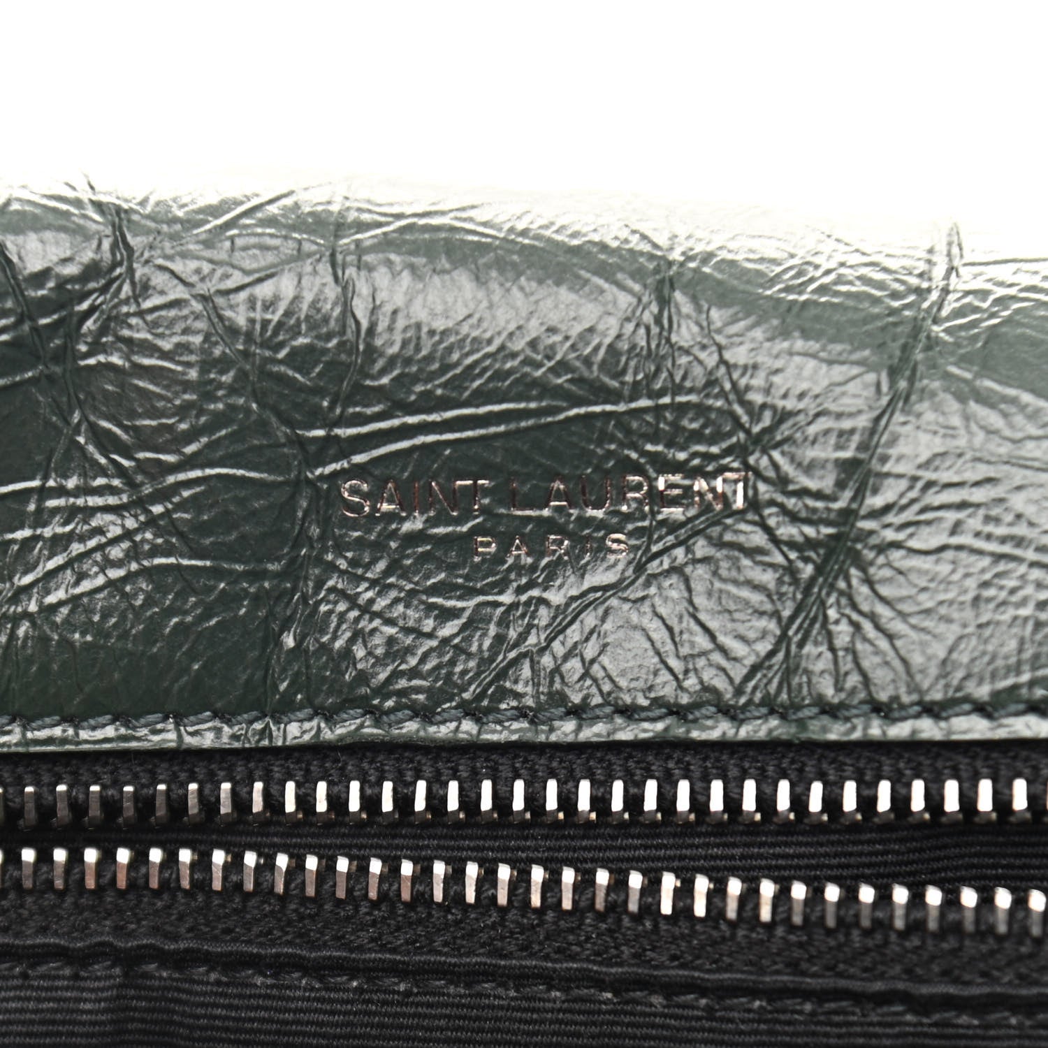Saint Laurent Crinkled Calfskin Matelasse Monogram Medium Niki Chain Satchel Military Olive 5 of 11