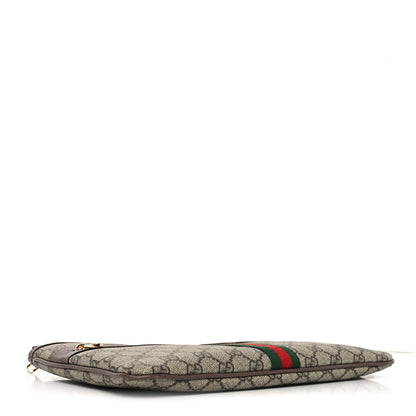 Gucci GG Supreme Monogram Large Ophidia Pouch Clutch Brown 4 of 9