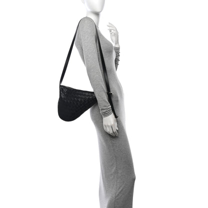 Bottega Veneta Calfskin Intrecciato Small Virgule Black 2 of 11