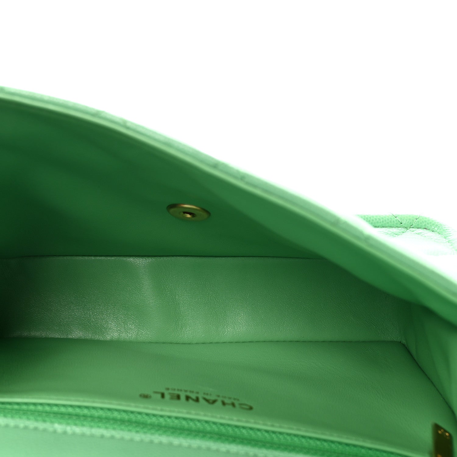 Chanel Caviar Quilted Medium Sweet Classic Flap Green 5 of 10