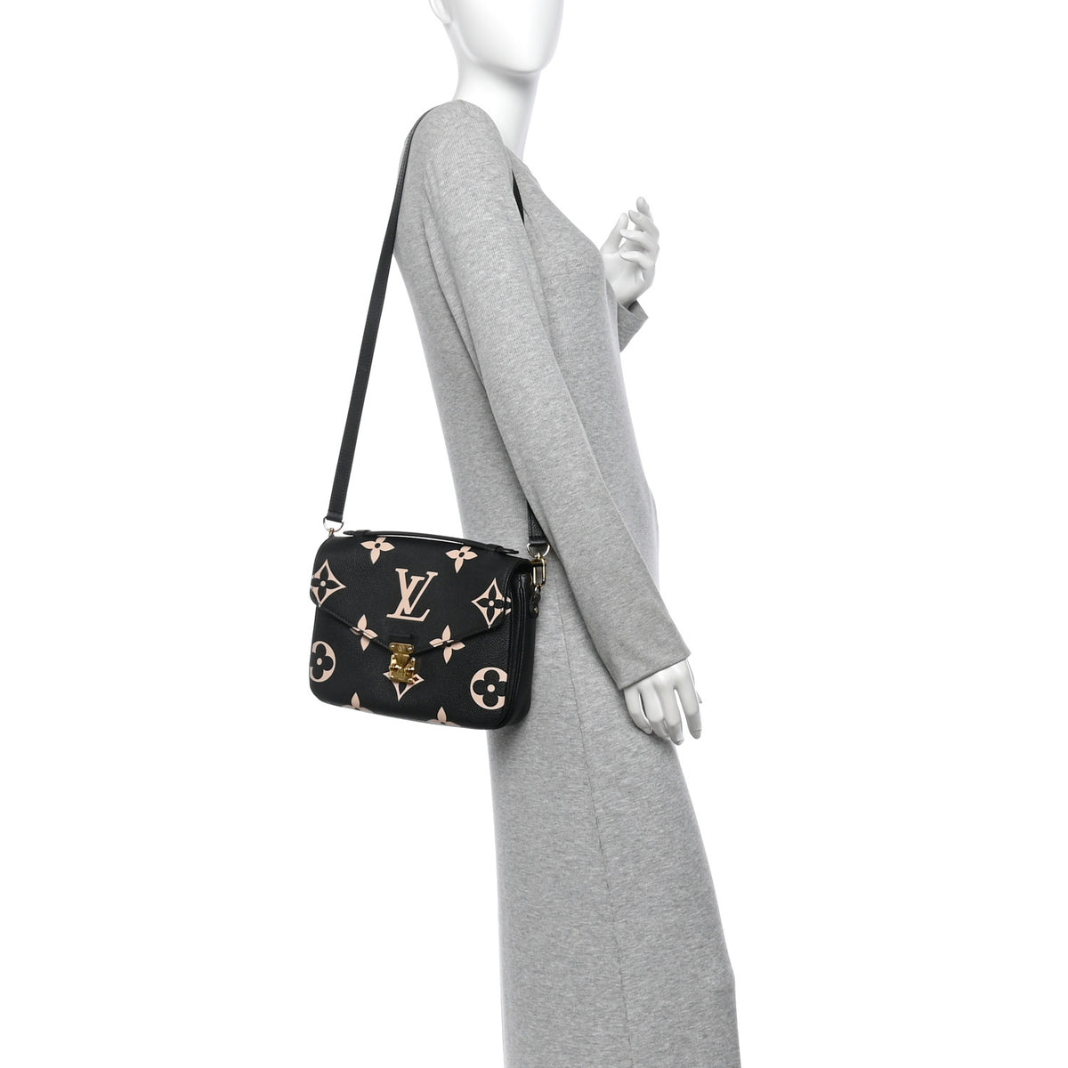 Louis Vuitton Empreinte Monogram Giant Pochette Metis Black Beige 2 of 13