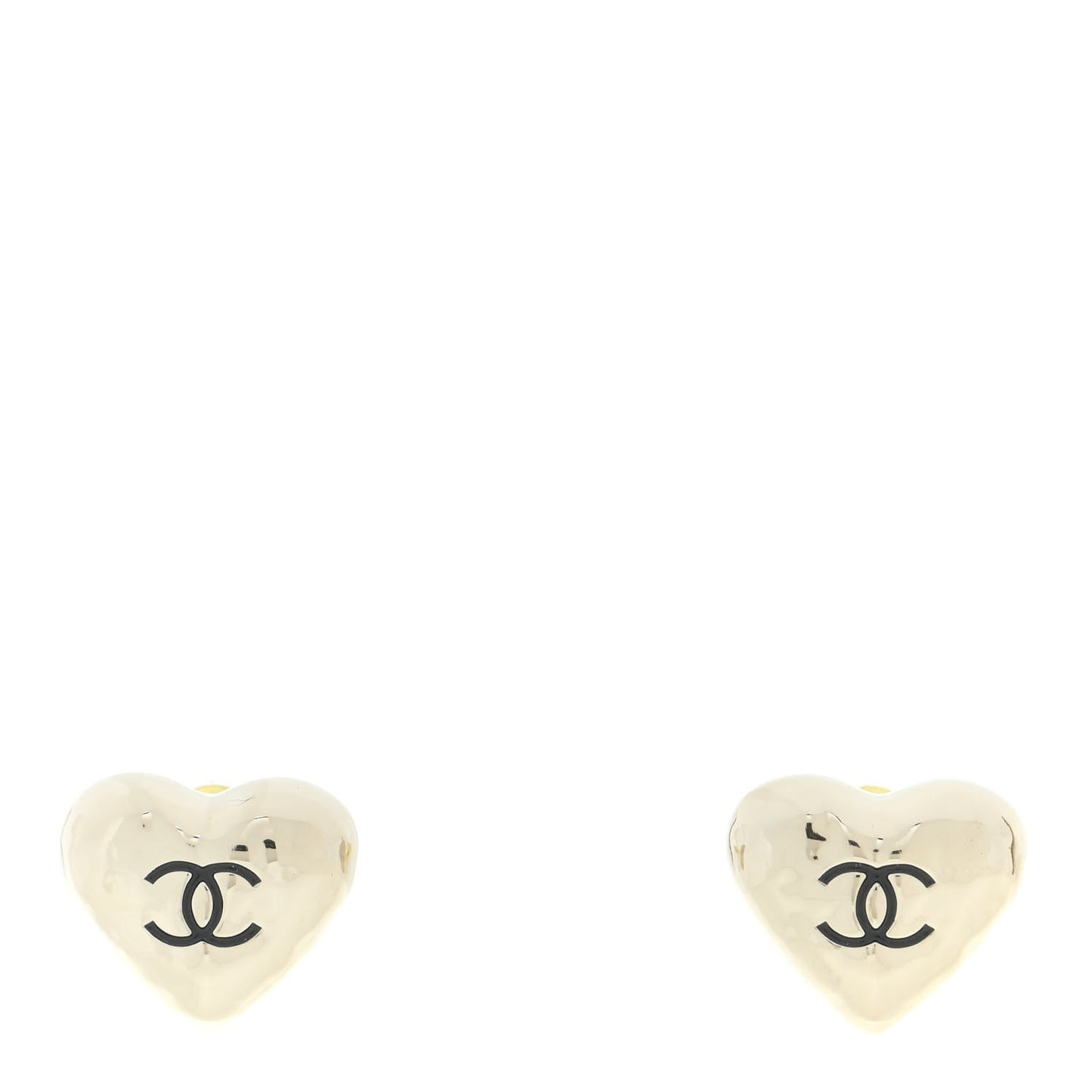CC Heart Earrings Gold