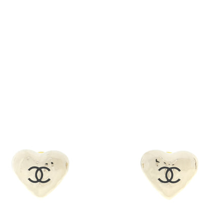 Chanel CC Heart Earrings Gold 1 of 5