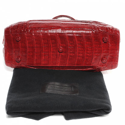 Nancy Gonzalez Crocodile Tote Red 7 of 7