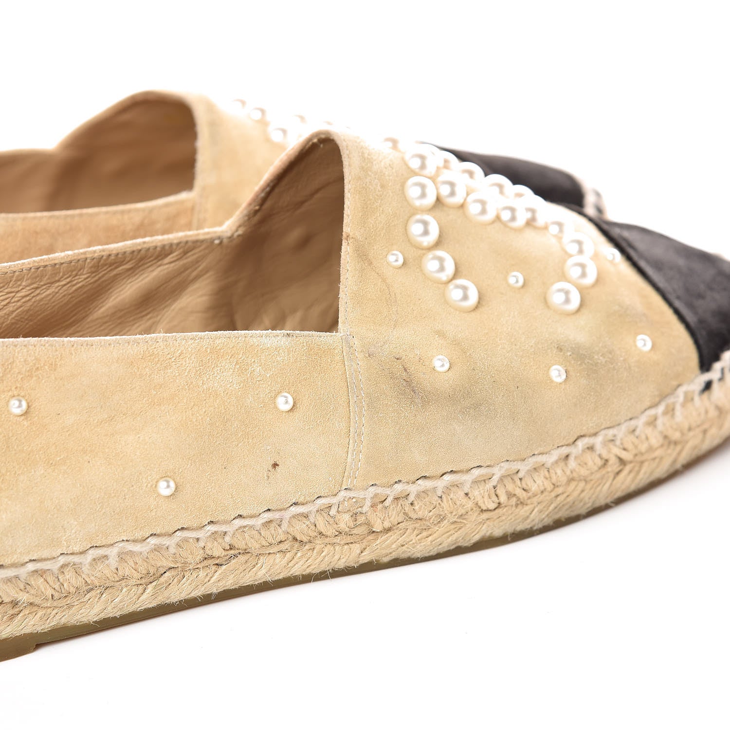 Chanel Suede Pearl CC Espadrilles 39 Beige 16 of 16