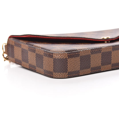 Louis Vuitton Damier Ebene Pochette Felicie Chain Wallet 8 of 10